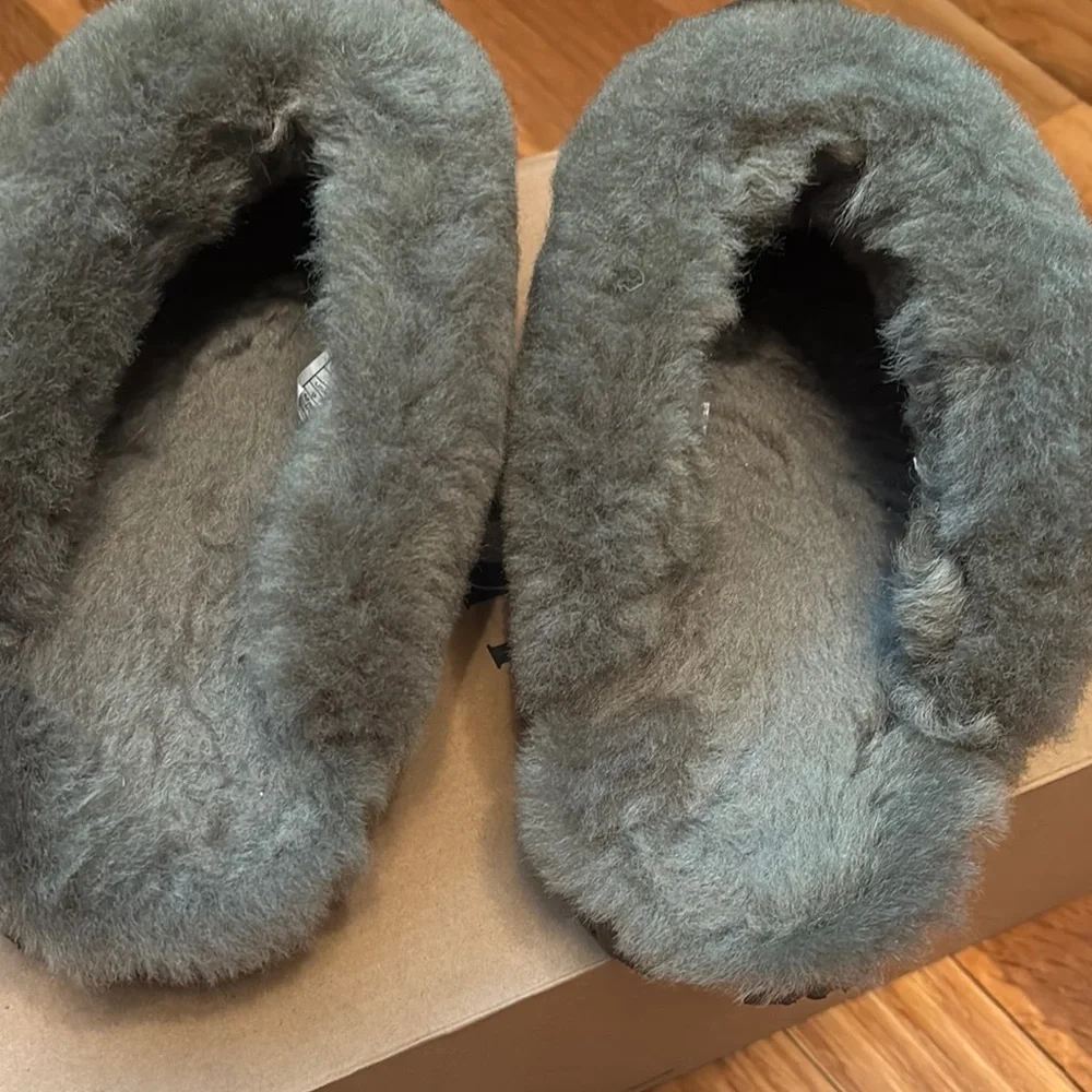 UGG Olive Fur-Lined Slippers - Picture 2 of 6